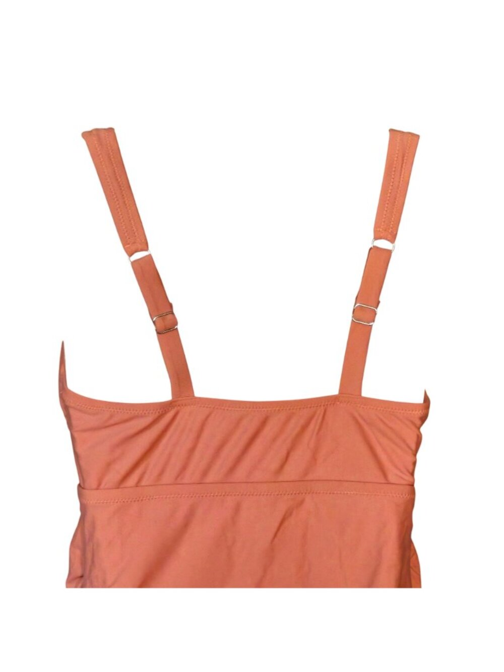 Scalloped One-Piece Swimsuit M Dusty Rose UPF 50+ Cut-Out Adjustable Modest - Picture 7 of 8